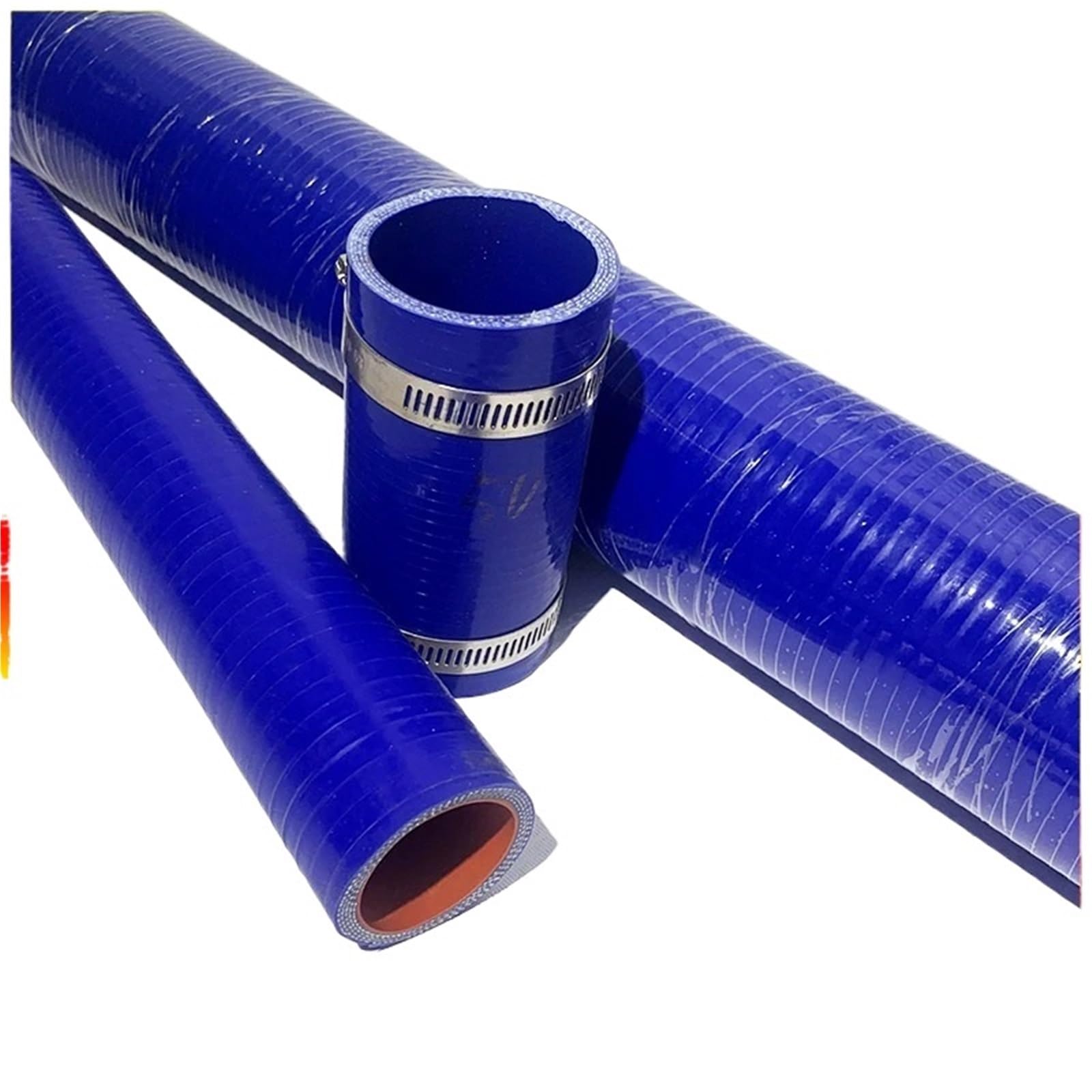 przewód turbo Rura chłodnicy międzystopniowej ID42-48mm Rura chłodnicy prosta silikonowa długość 10-58cm Wysoka temperatura Wysokie ciśnienie Turbo(Blue ID45x200mm)