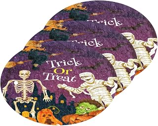 Halloween Pumpkin Skull Skeleton Kitchen Sponges Trick Or Treat Witch Zombie Monsters Cleaning Dish Sponges Non-Scratch Scrubber Sponge for Kitchen Bathroom Cars, pack of 3