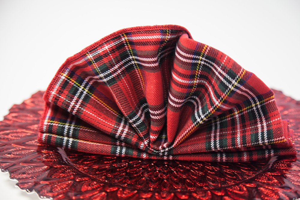 Decor Essentials Xmas Tartan Sashes And Table Runners Scottish Royal Stewart Tartan Festive Dinner Christmas Decor (Napkin)