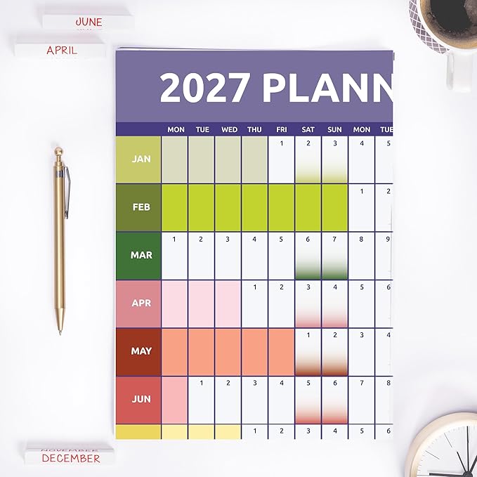 evelay Wall Planner 2025 A1 Full Year Academic Calendar for Home Office Student Teacher Family Planner Organiser Jan 2025 to December 2025(Rainbow)