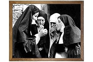 Vintage Nuns Wall Art: Quirky Addition to Your Edgy Decor