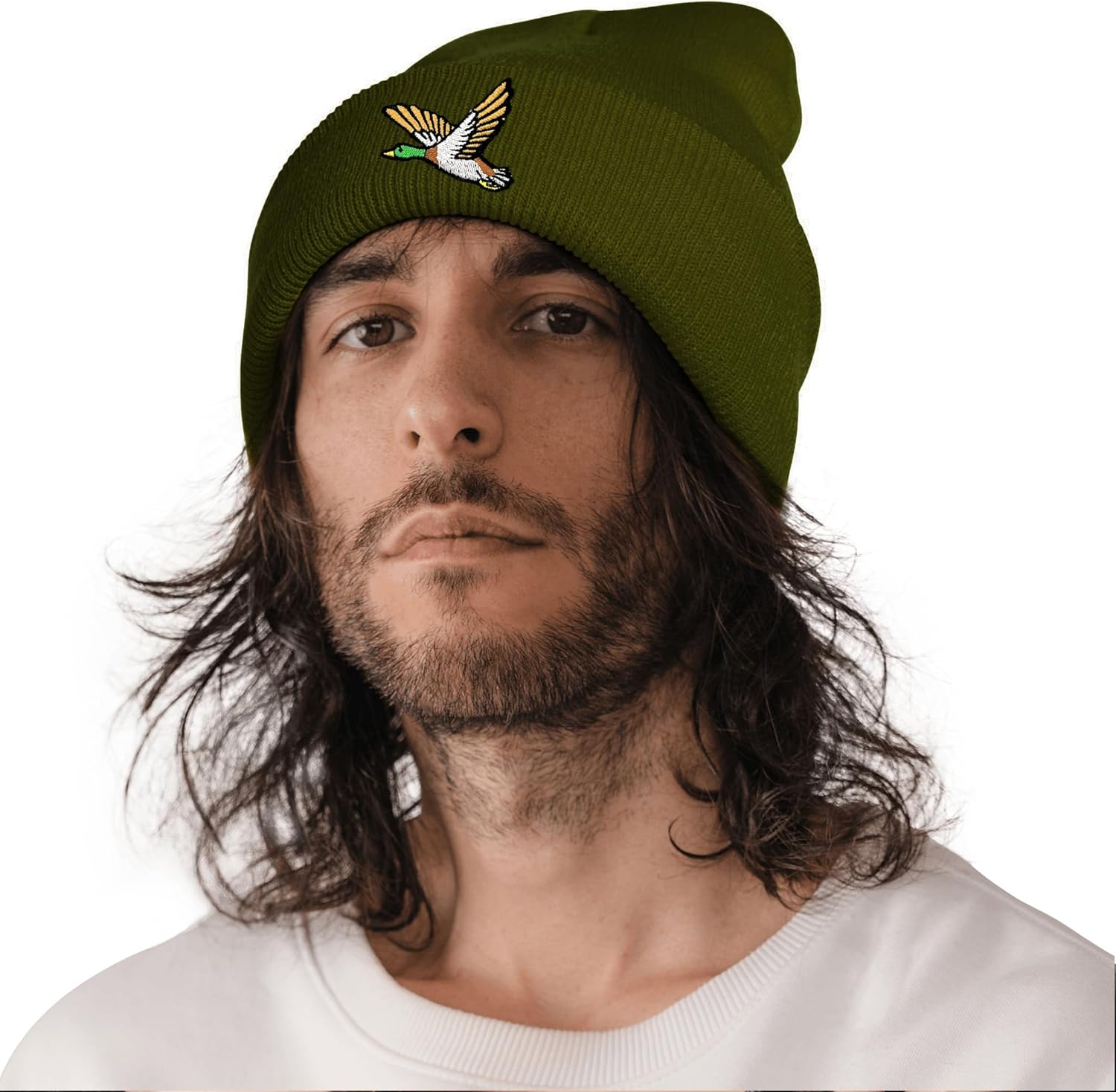 Cute Yellow Duck Embroidered Beanie Knit Hat for Men Women, Cute Funny Graphic Beanie Winter Skull Cap, Gifts for Duck Lovers - Image 7