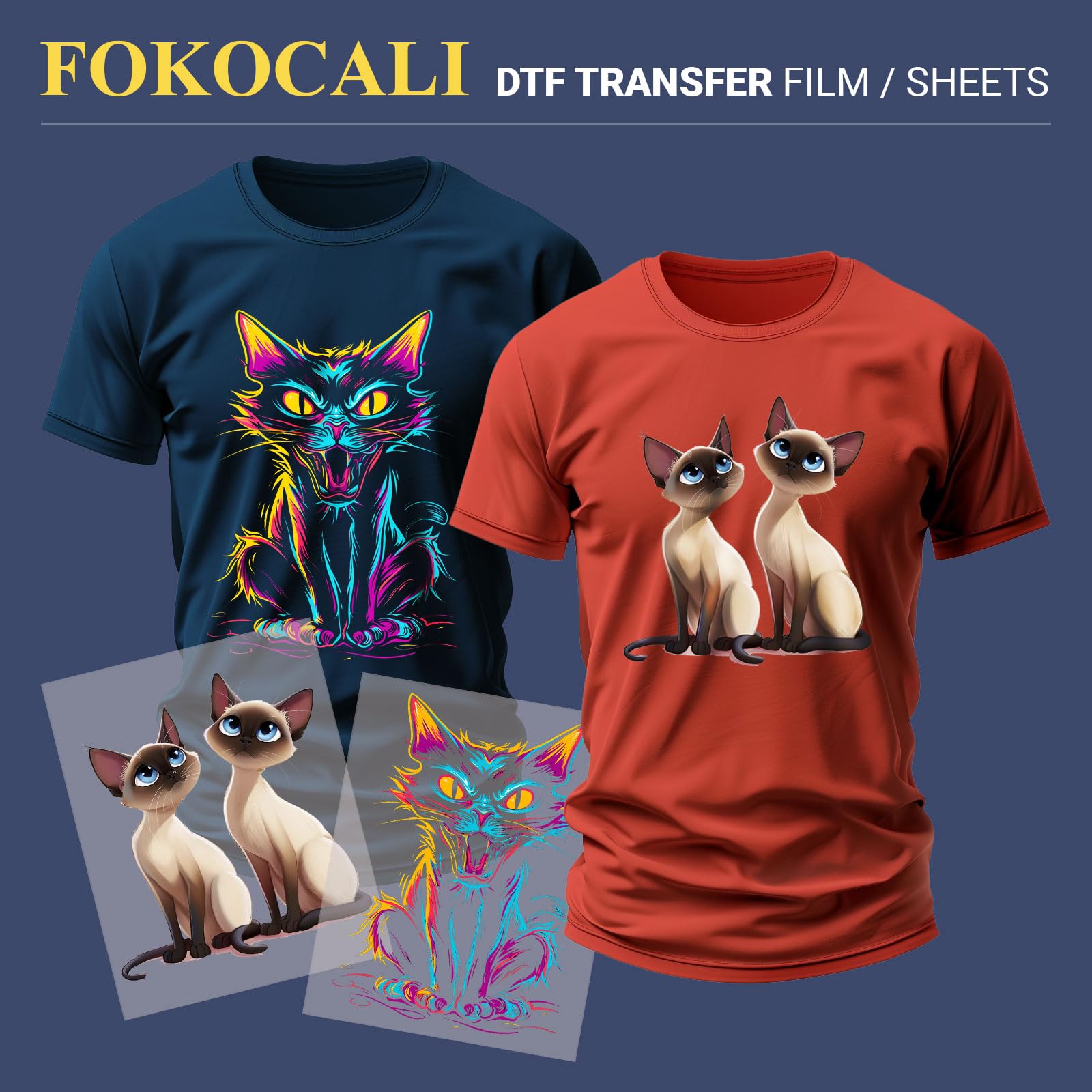 DTF Transfer Film Pro 35,6 x 40,6 cm, 100 fogli con finitura opaca su entrambi i lati, facile da staccare, pretrattare, carta per trasferimento termico in PET