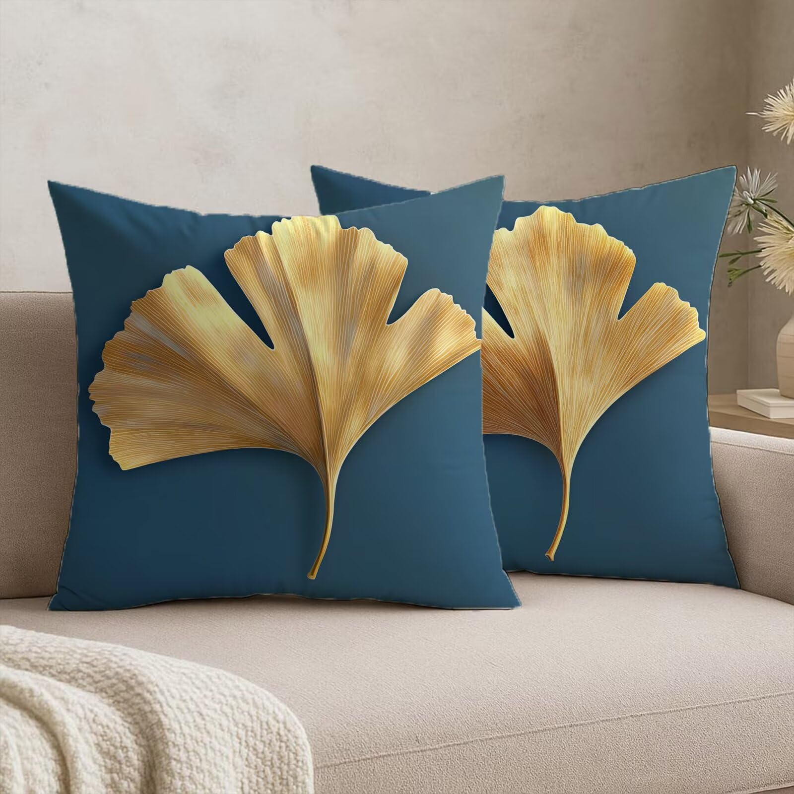 4 poszewki na poduszkę 60 x 60 cm, aksamitne, ozdobne, beżowe, na kanapę, ekskluzywne poszewki na poduszki dekoracyjne do salonu, na sofę, do sypialni, kanapy. CX-1776