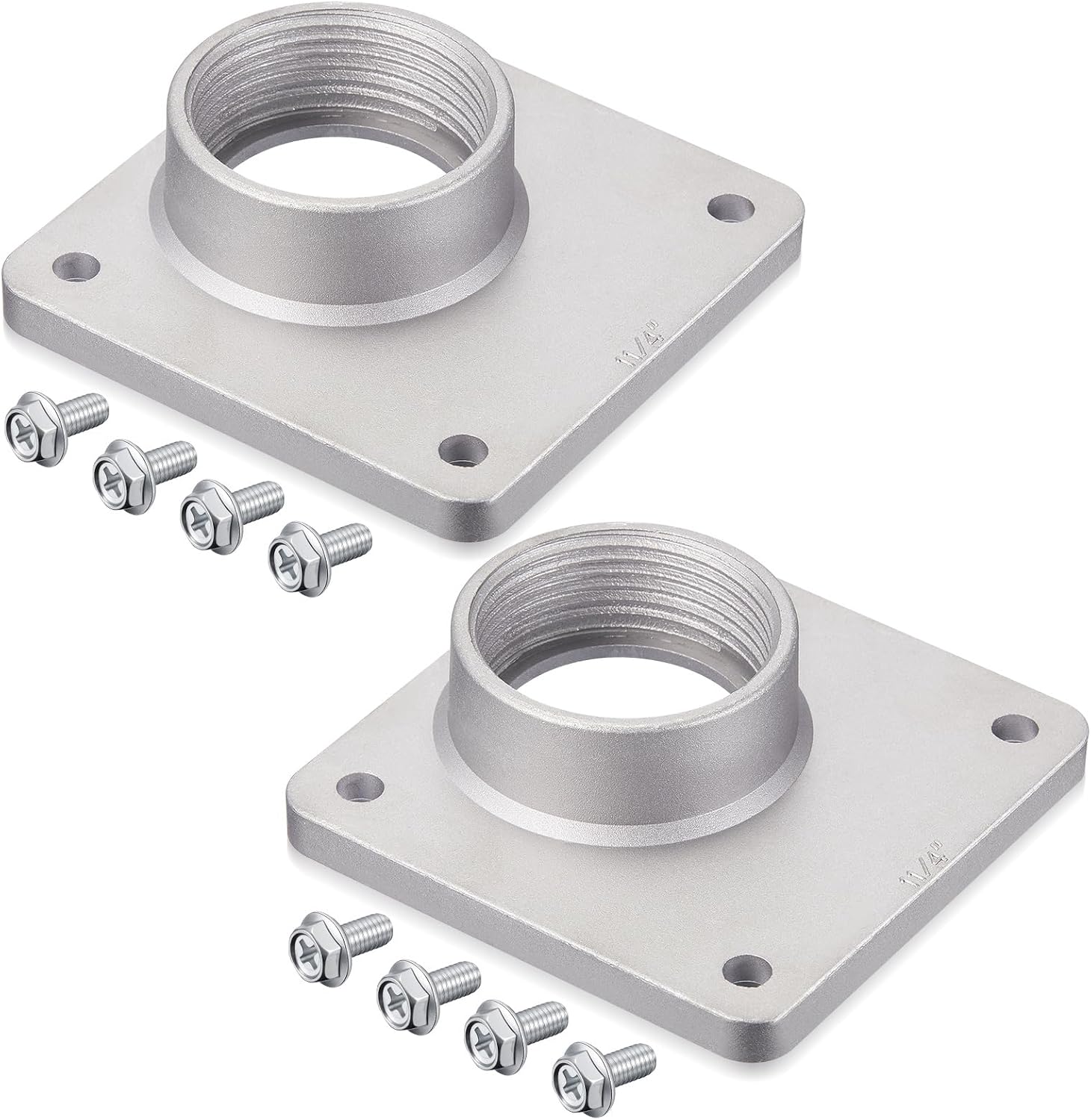 Relaxweex 2 Pack Meter Socket Hub, Aluminum Socket Connector for Electric Meter Box and Electrical Conduit Fittings, Screw Mount for 200 Amp Service(2 Inch)