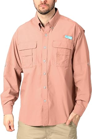 Fishing Shirts for Men Long Sleeve UV UPF 50+ Sun Protection Shirts Breathable Quick Dry Button Down Shirts