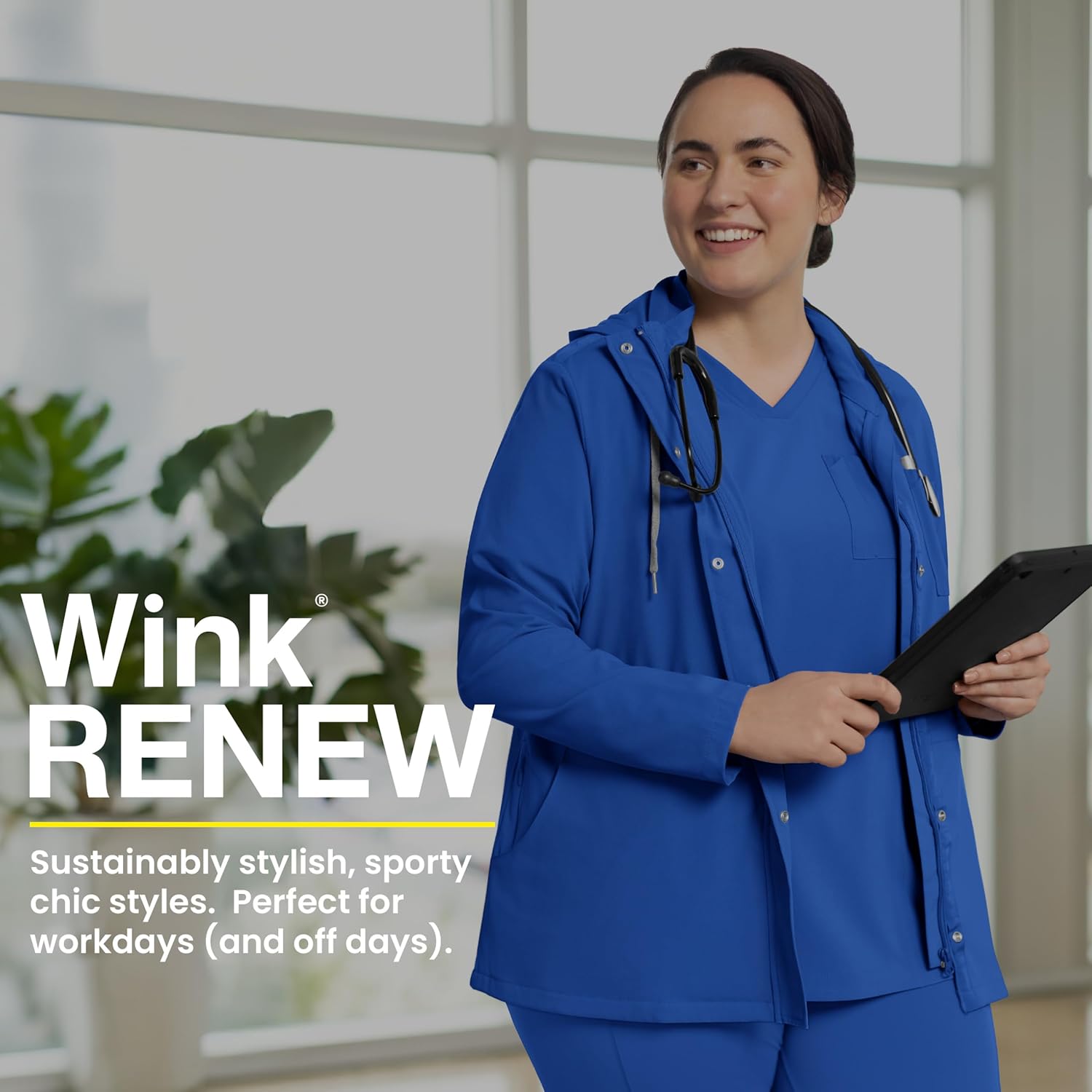 WonderWink womens Convertible Hood Jacket
