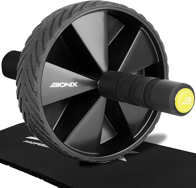 Gallant Abdominal Exercise Ab Roller Wheel with Extra Thick Knee Mat - Core Abs Trainer Cruncher for Home Gym Fitness Workout Training Equipment - For Men and Women