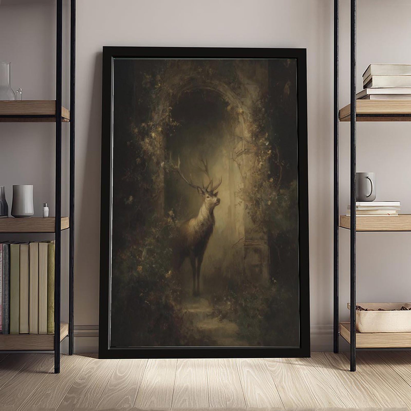 Poster sur toile représentant un magnifique cerf - Décoration murale pour salon, chambre à coucher - 50,8 x 76,2 cm (L x l)