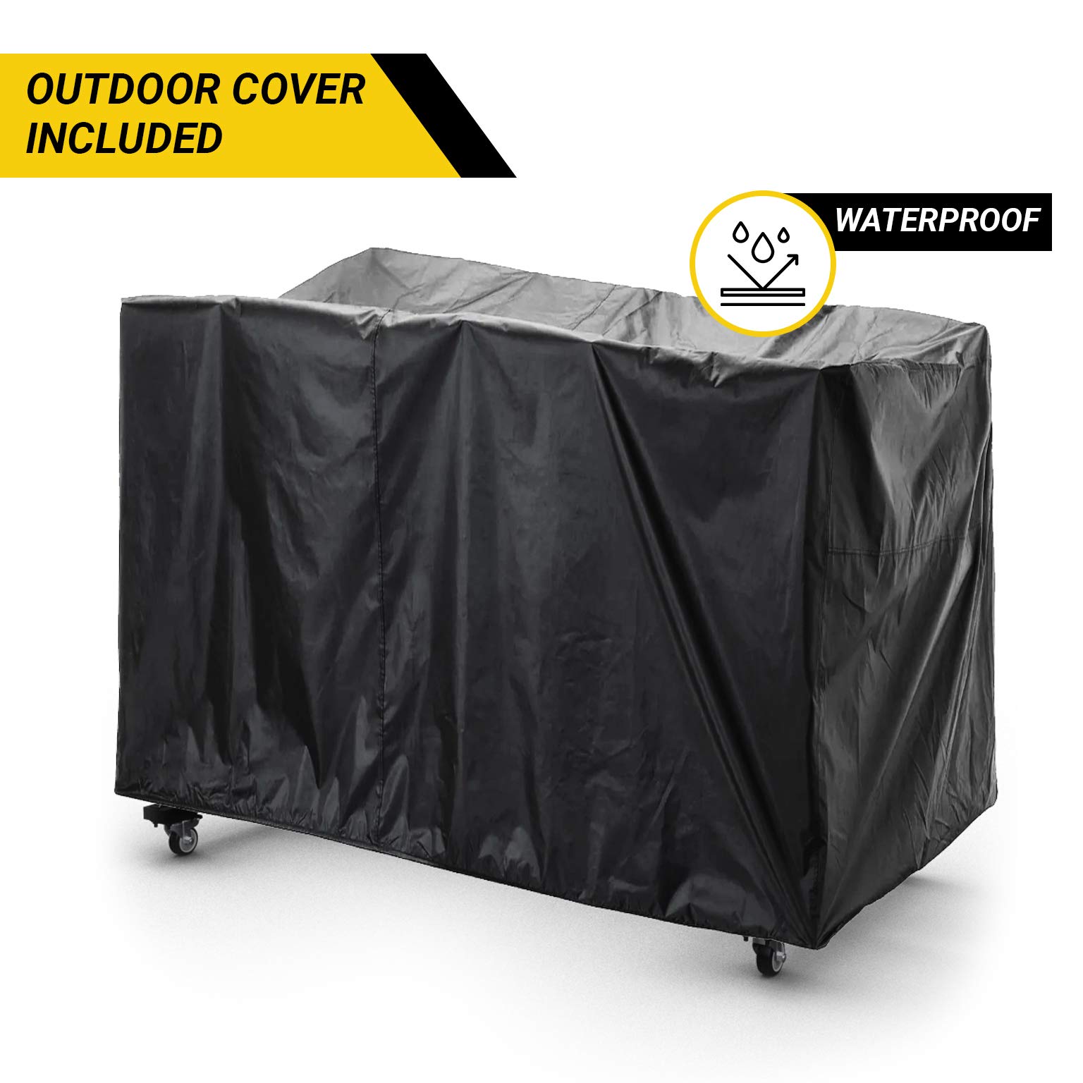 UPGORILO Folding Table and Chairs Cart Innovative Mobile Chair Dolly