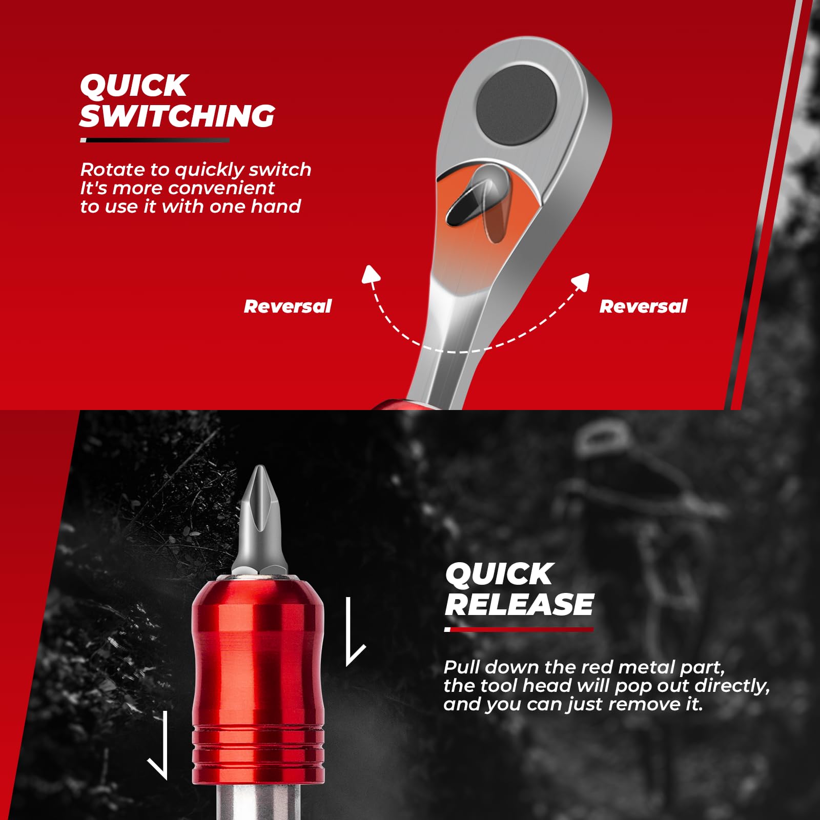 CHIAVE A CRICCHETTO Riparazione Portatile In Metallo Con Testa Quadrata