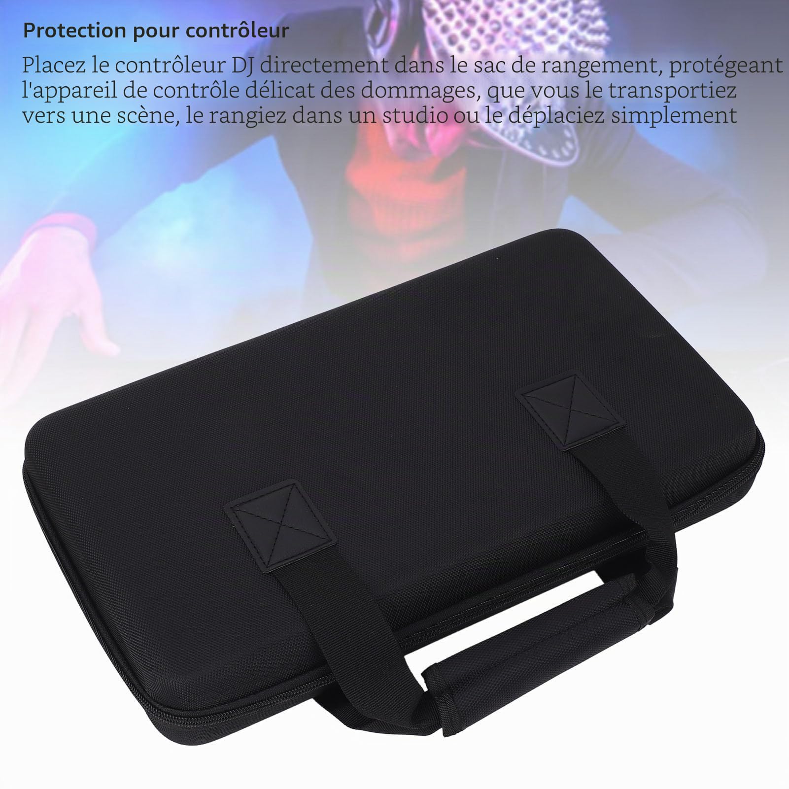Housse de Contrôleur DJ pour DDJ FLX4 400 SB2 SB3 RB, 2 Channel DJ Controller Étui Rigide, Sac de Rangement Protective, Valise de Voyage DJ Controller Sac de Rangement pour Contrôleur DJ (Noir)