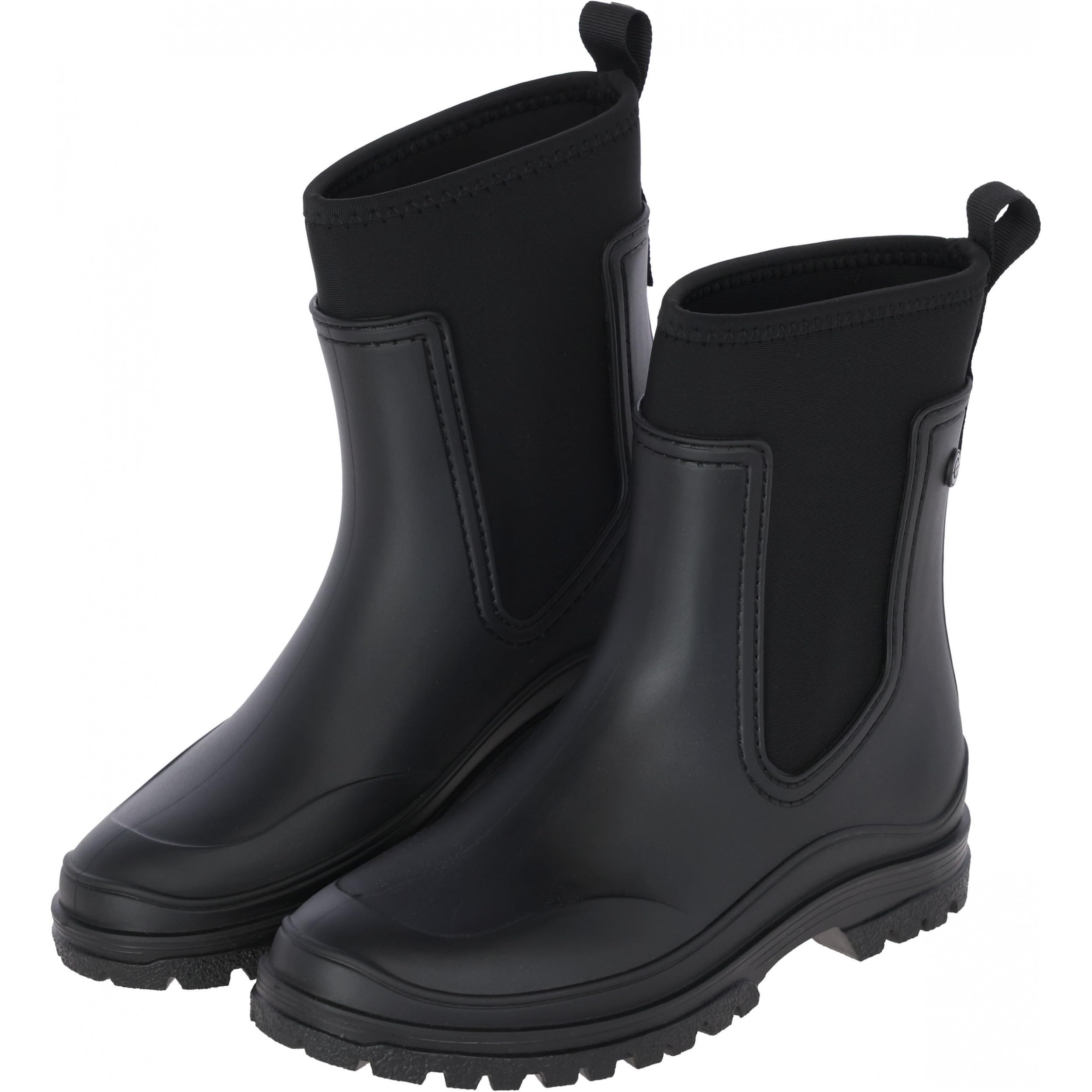 Covalliero - Gummistiefeletten – Regenstiefeletten für Stall & Alltag – Gummistiefel Damen halbhoch – Pull-On Regenschuhe – wasserdichte Rain Boots in Schwarz – verschiedene Größen