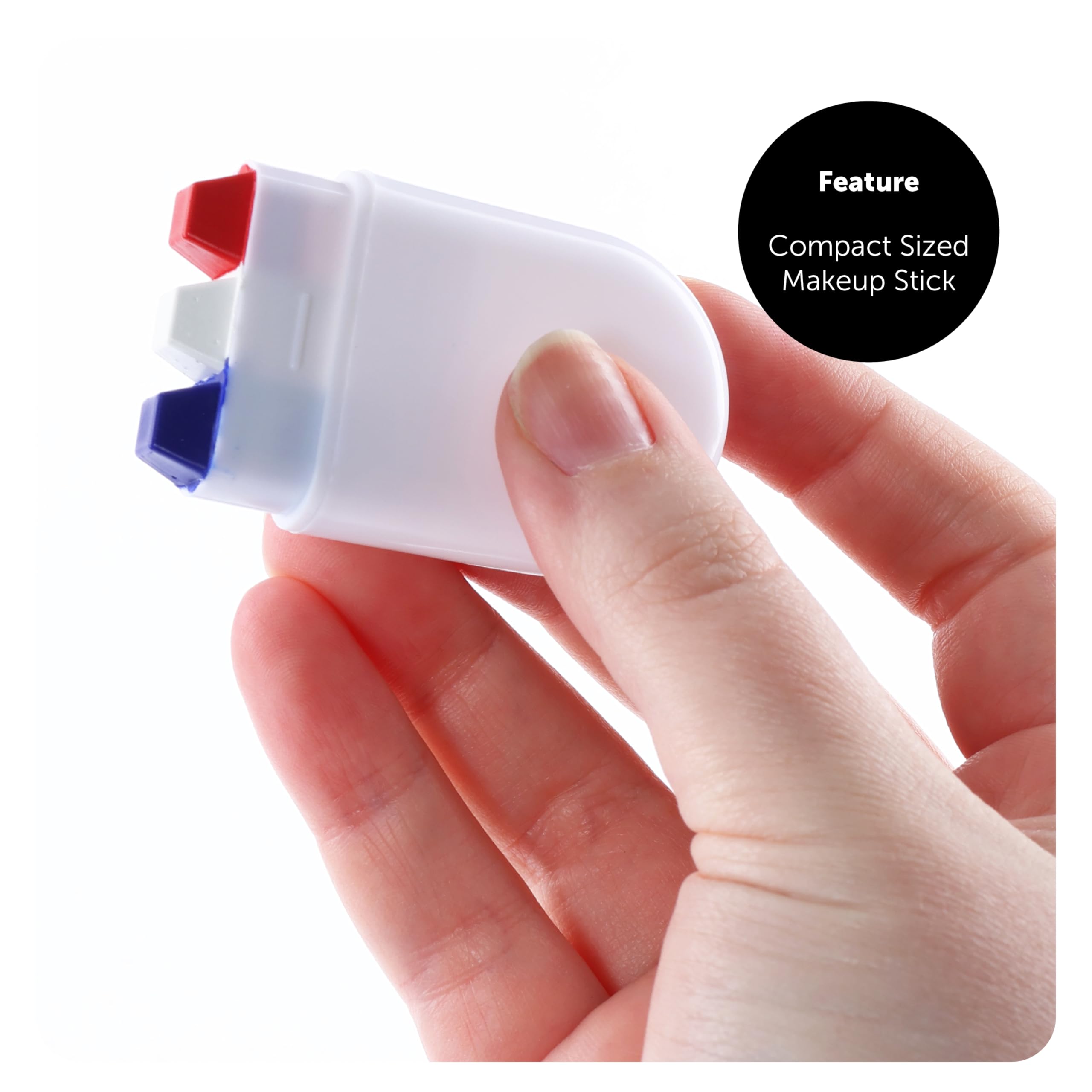 Bâtons de maquillage rouge, blanc et bleu – Lot de 24 – Bâtons de maquillage de couleur rouge, blanche et bleue – Pour supporters de football, maquillage pour événements sportifs