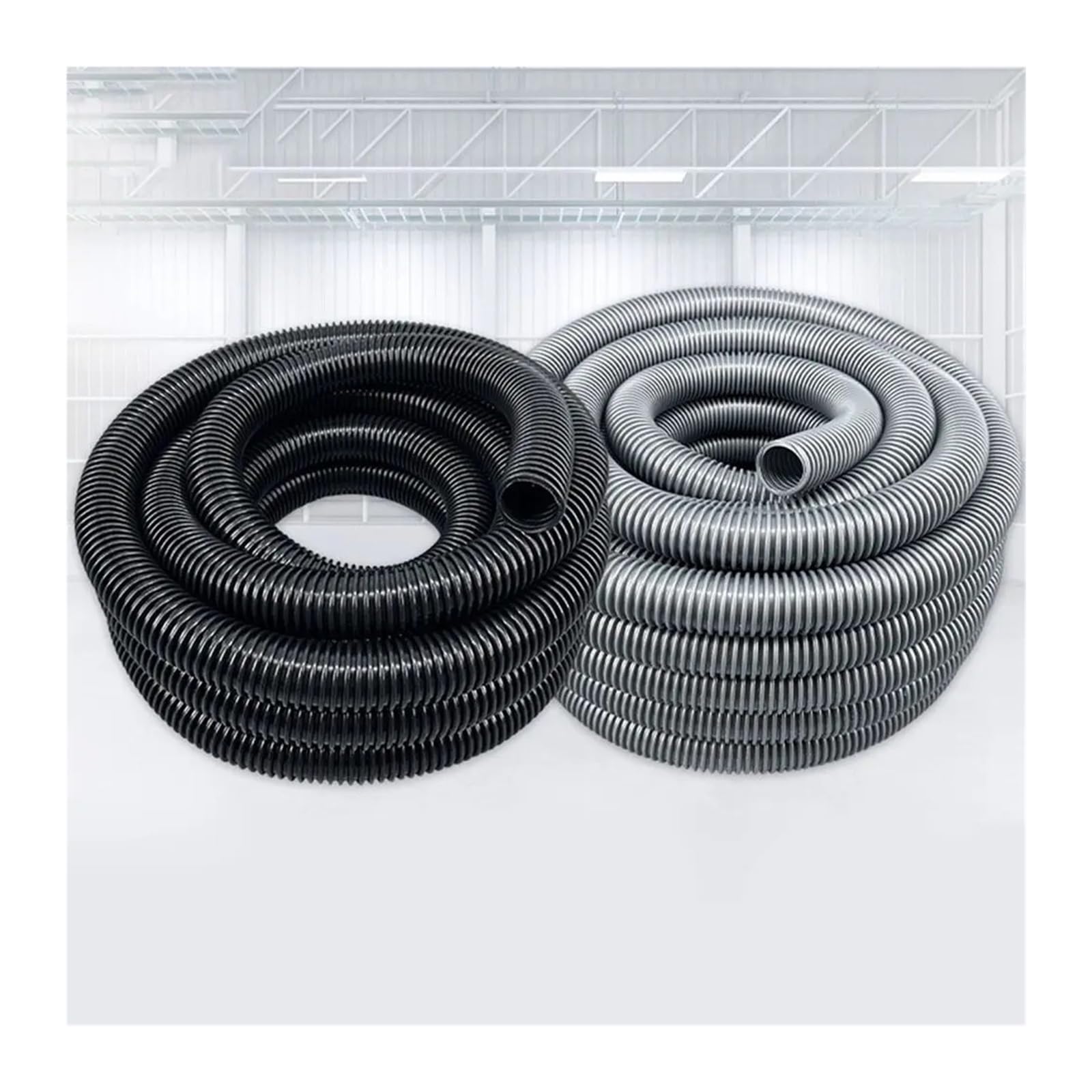 3 Meter/5 m Staubsaugerschlauch, Schlauch mit Gewinde, Innendurchmesser 32 mm(Grey-5m)