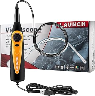 LAUNCH VSP-600 Endoscope 5.5mm Ultra-Thin, Lens HD Wide Application Videoscope Borescope Camera with Light high Definition Multi-Angle Imaging One-Click Snapshot IP67 Waterproof with 2000mm USB Cable