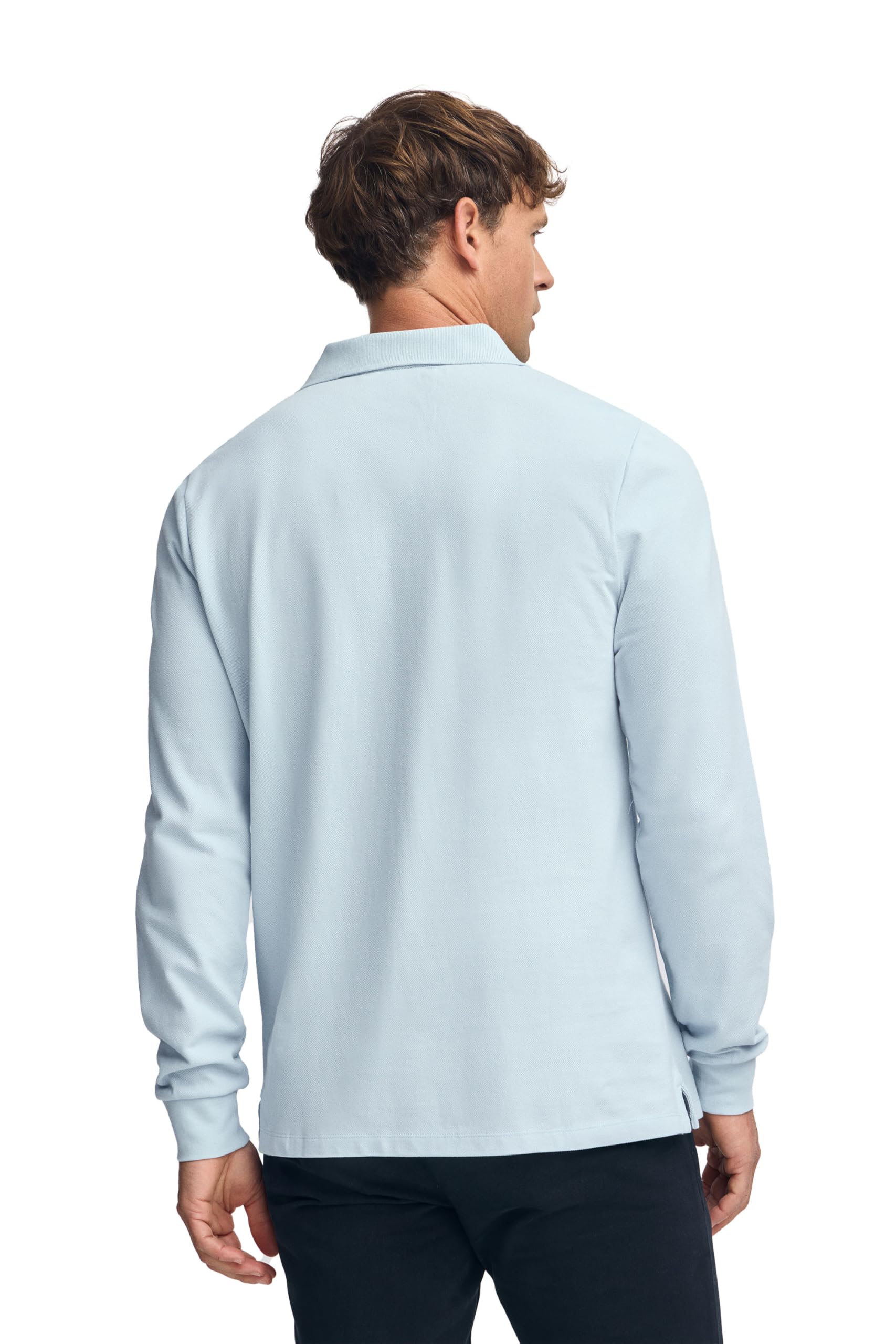 Polo Club Polo Elegante Uomo Manica Lunga Ricamo con Logo - 100% Cotone -