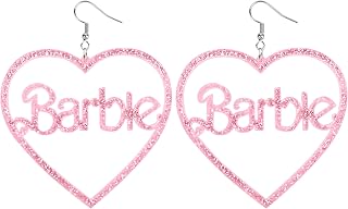 Heart Earrings Dangle Pink Heart Earrings Red Heart Earrings Cute Love Dangling Heart Earrings for Women Valentine's Day Earrings