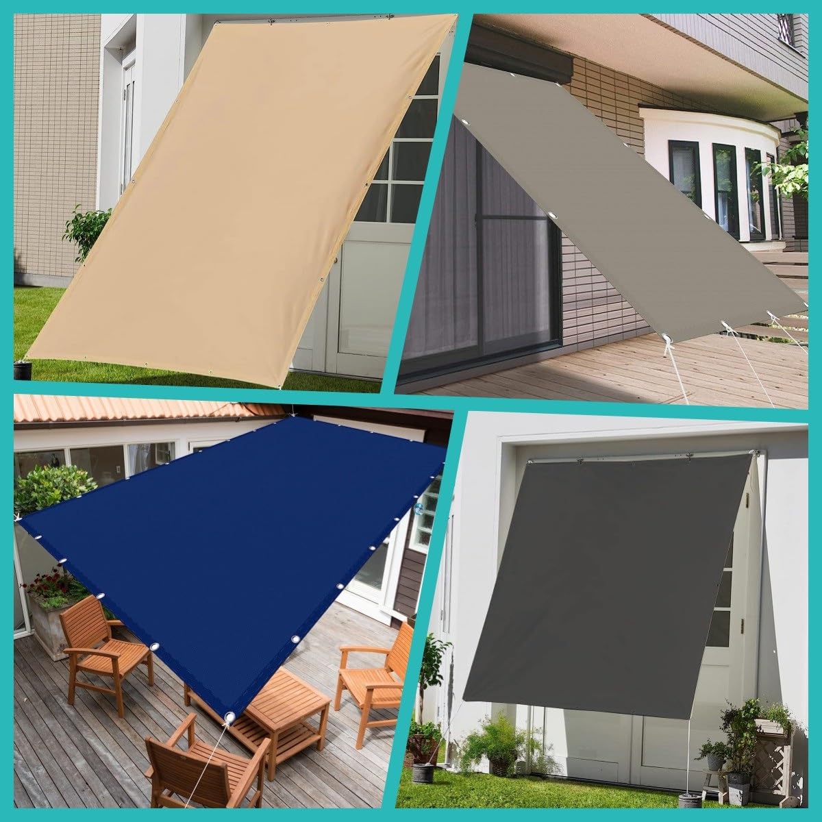 Amazon.co.jp: シェードセイル 日よけ オーニング 1.4x3.6m(4.59x11