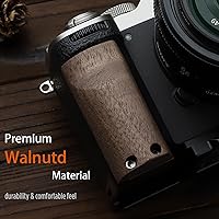 Vista 5 de Haoge Mango lateral de madera para cámara Sony A7CR a7cii, empuñadura, agarre de soporte en forma de L con placa de liberación rápida Arca