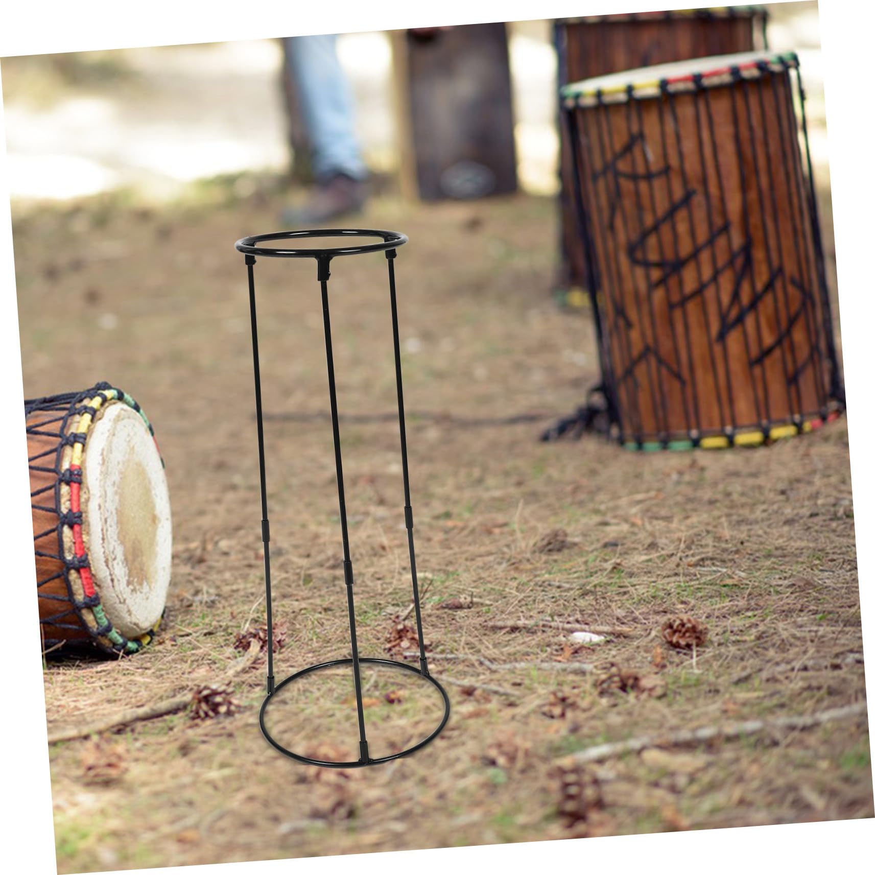 PRETYZOOM Soporte Ajustable para Djembe Africano para Adultos Soporte Ergonómico para Tambores de Mano Diseño Compacto y Ligero para Tocar Sentado para Principiantes y Grupo