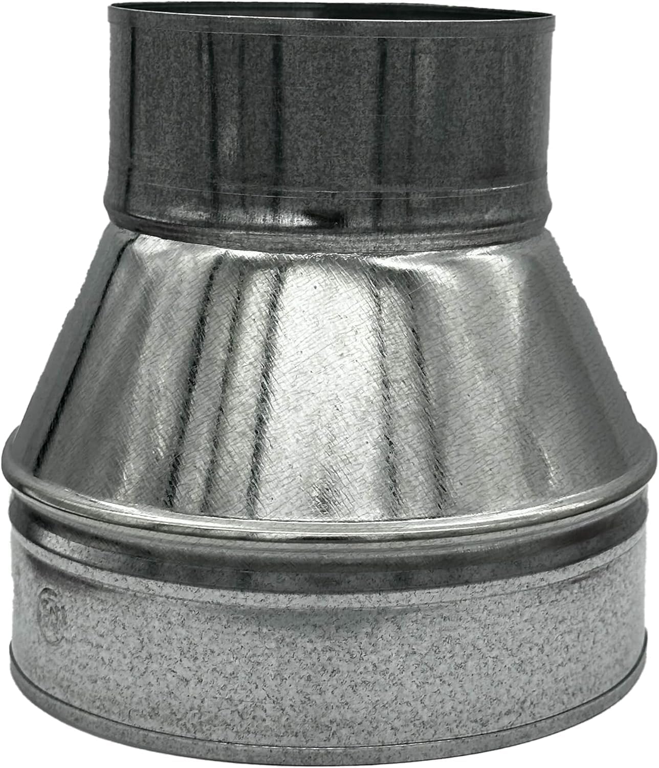 HVAC Duct Reducer (12"-10"), 10 inch to 12 inch Air Duct Increaser, 30-Gauge Galvanized Steel, Non-Crimped Ends for Connecting 12-inch ducts to 10-inch ducts, Easy Installation, Made in the USA