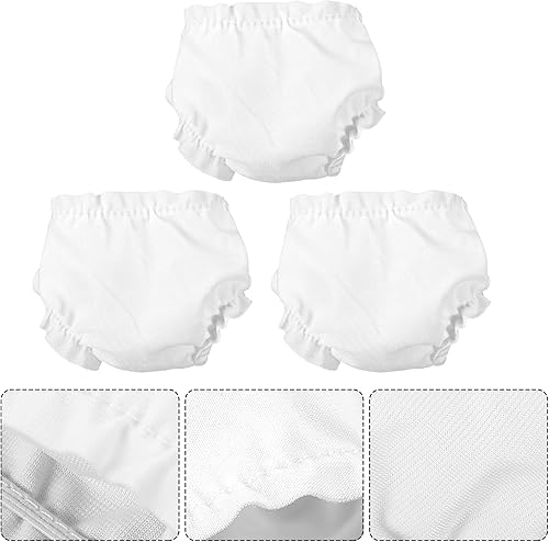 Miniatura 6 de Toyvian Ropa de pañales blancos para muñecas, ropa interior de muñeca para bebé, accesorios para muñecas, juego de ropa interior, juego de ropa