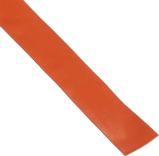 Small Parts 36-005R-05m-005-036 Silicone Sheet, 50A Durometer, Smooth Finish, No Backing, 0.5 mm Thickness, 0.5" Width, 36" Length, Red