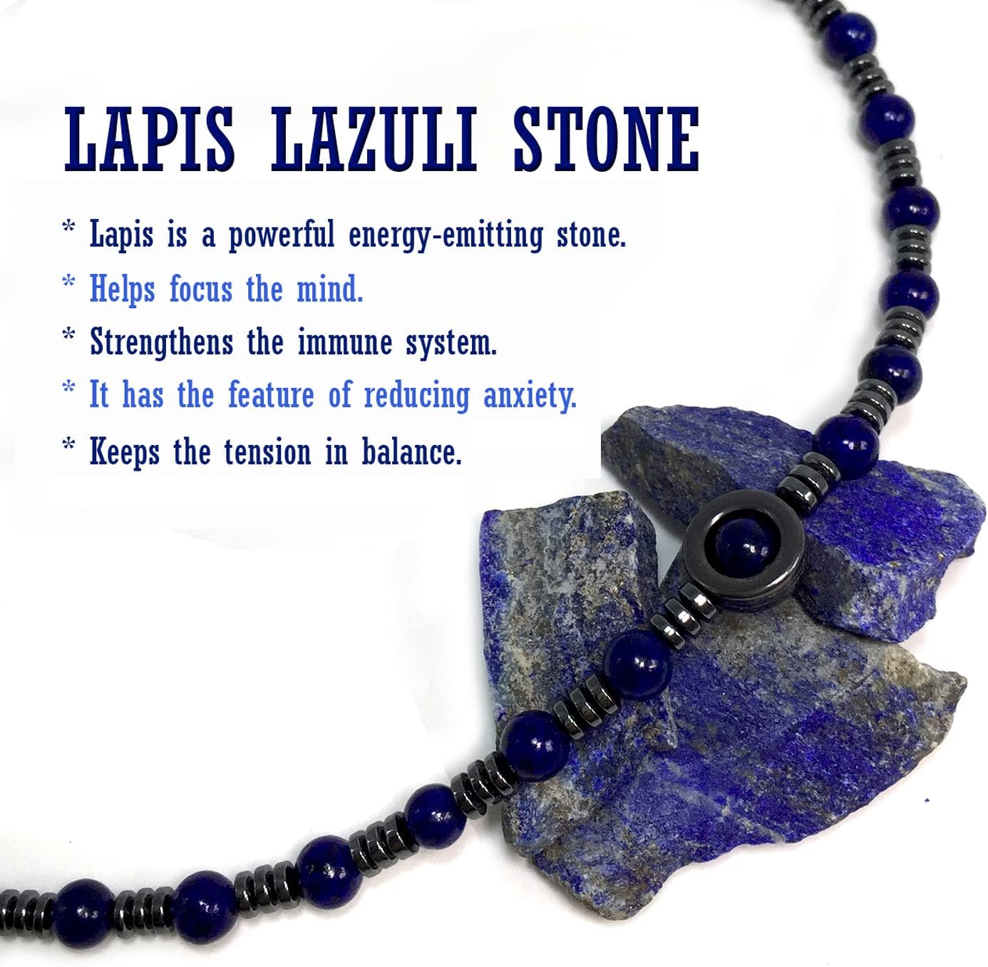 Healing Stress Anxiety Meditation Grounding Energy Gemstone Necklace Series