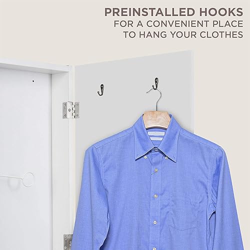 Miniatura 2 de Ivation Armario de tabla de planchar montado en la pared, estación de almacenamiento de planchado plegable para el hogar, apartamento, palanca de