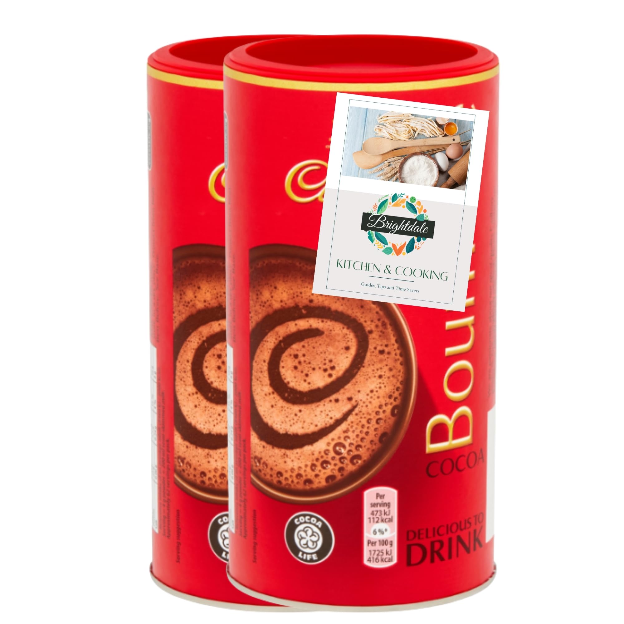 Cocoa Powder Bundle with Bourneville Cocoa 250g 2 Pack + Brightdale Kitchen Booklet