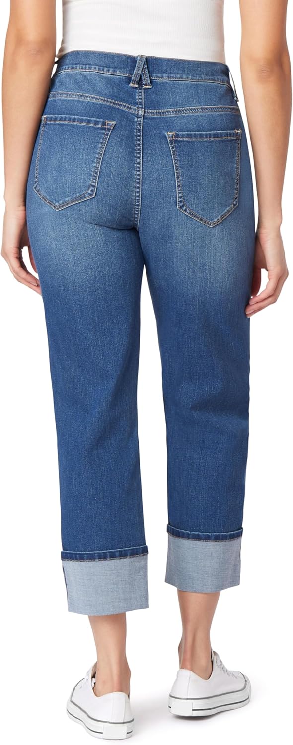 Angels Forever Young Womens Signature Straight Crop Jeans - Image 2