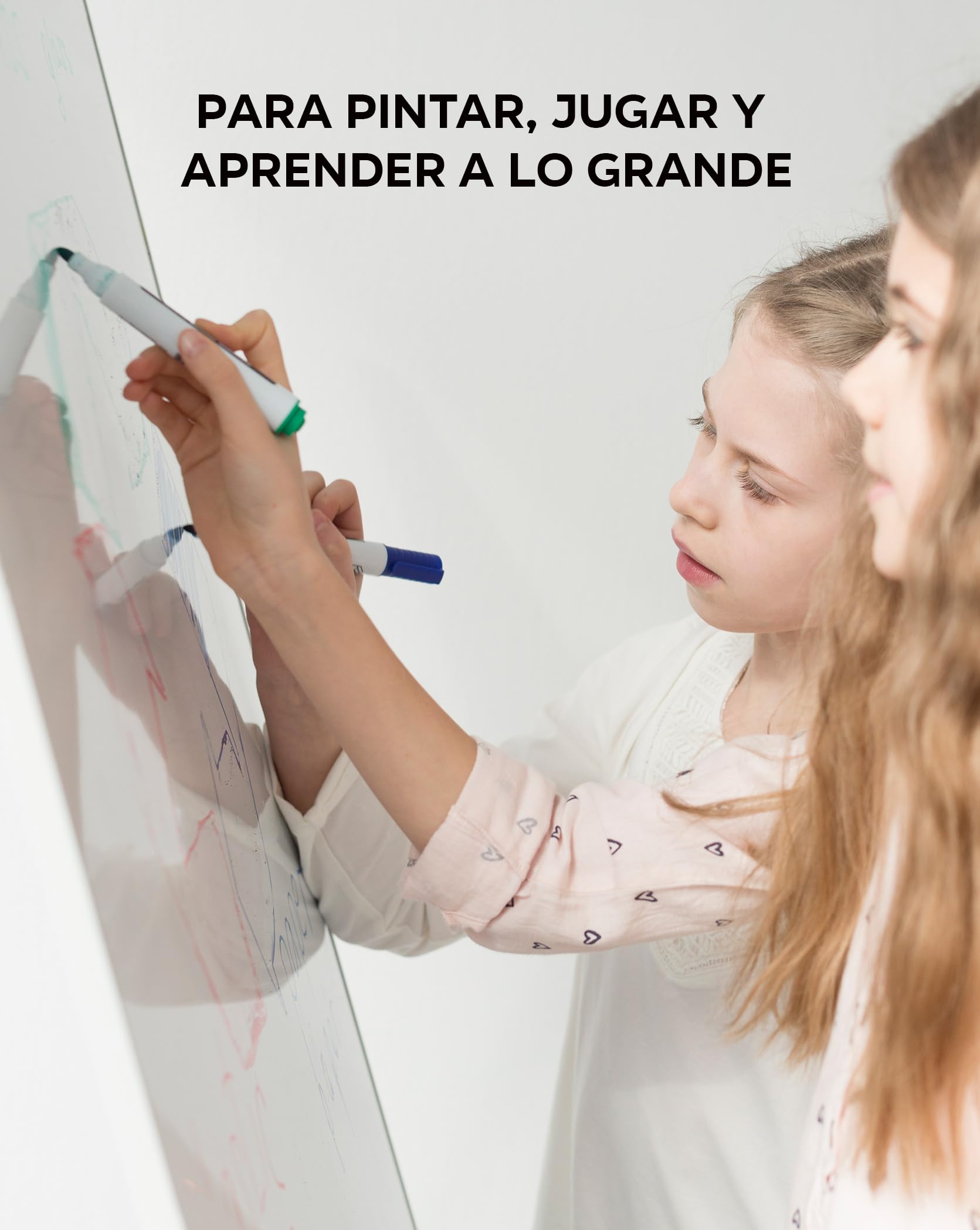 Lámina magnética blanca para escribir y borrar "pizarra imán". Pizarra Magnética 90cm-120cm. Incluye rotulador con imán