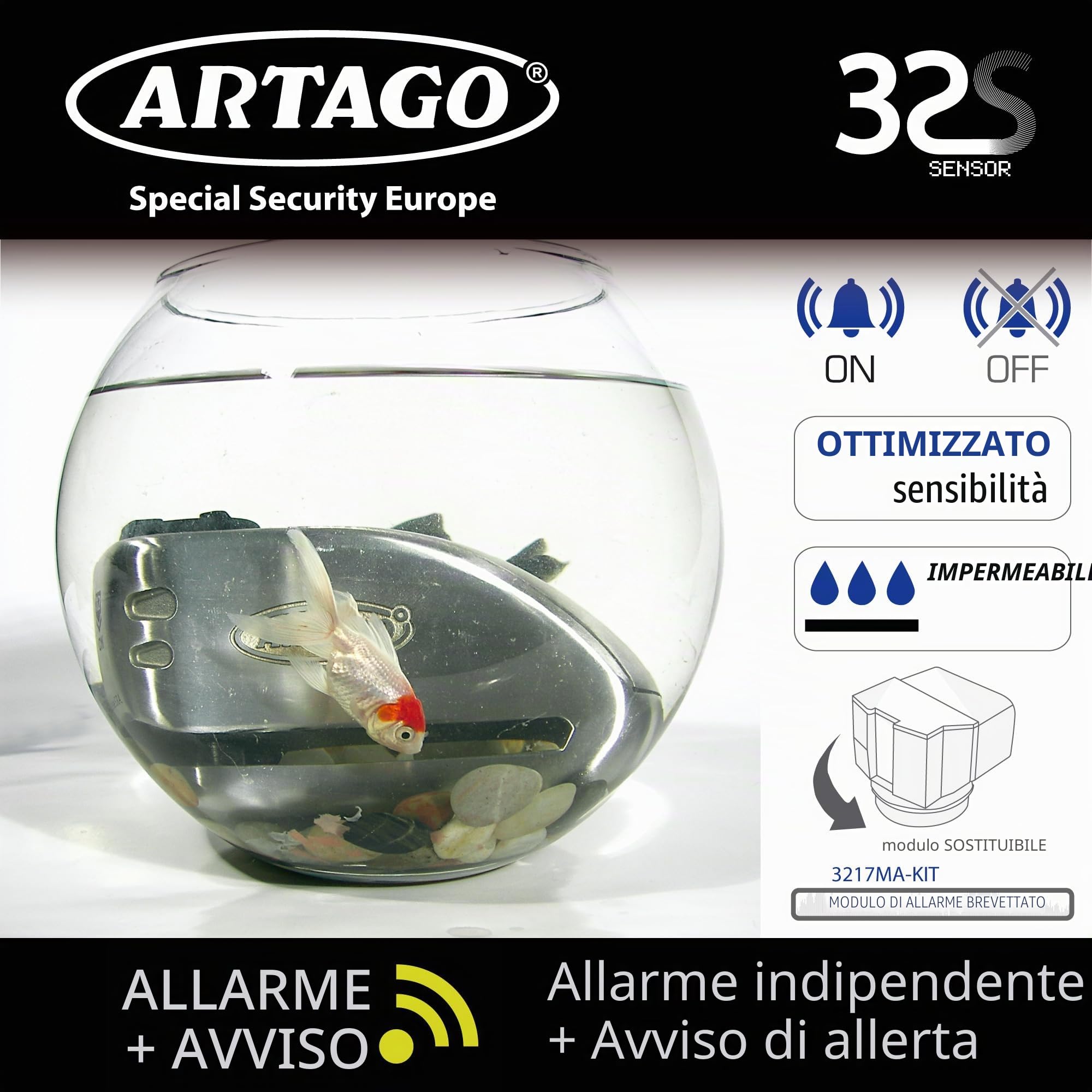 Artago 32S2 Pack Antifurto Bloccadisco con Allarme 120db Alta Sicurezza + Supporto per Yamaha MT-07 e Tracer 700, Omologato SRA