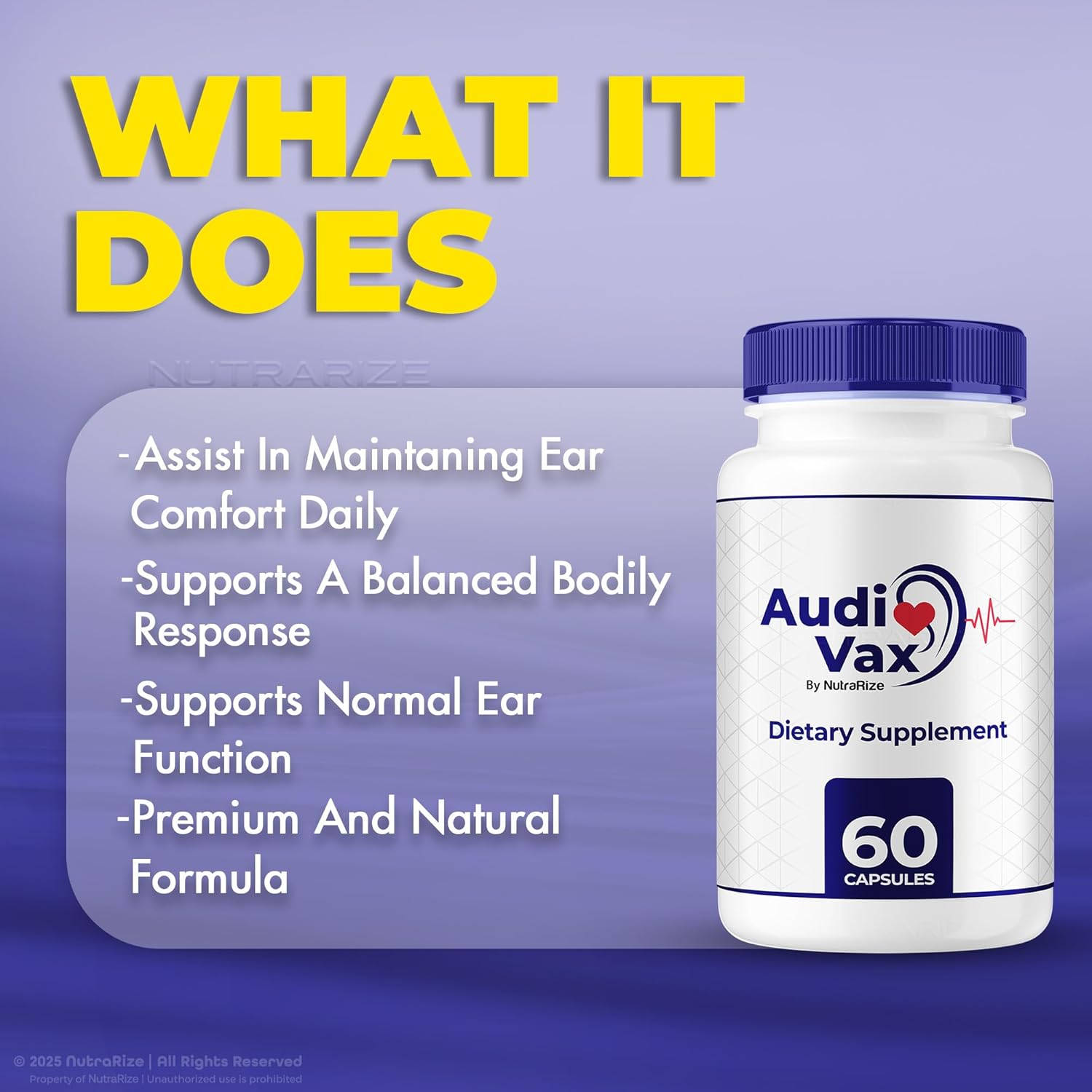 Audivax - Audivax Advanced Max Ear Support, Natural Formula to Promote Inner Ear Health, Audivax Maximum Strength for Hearing Health, Official Auditory Pills, Audivax Reviews (60 Capsules)