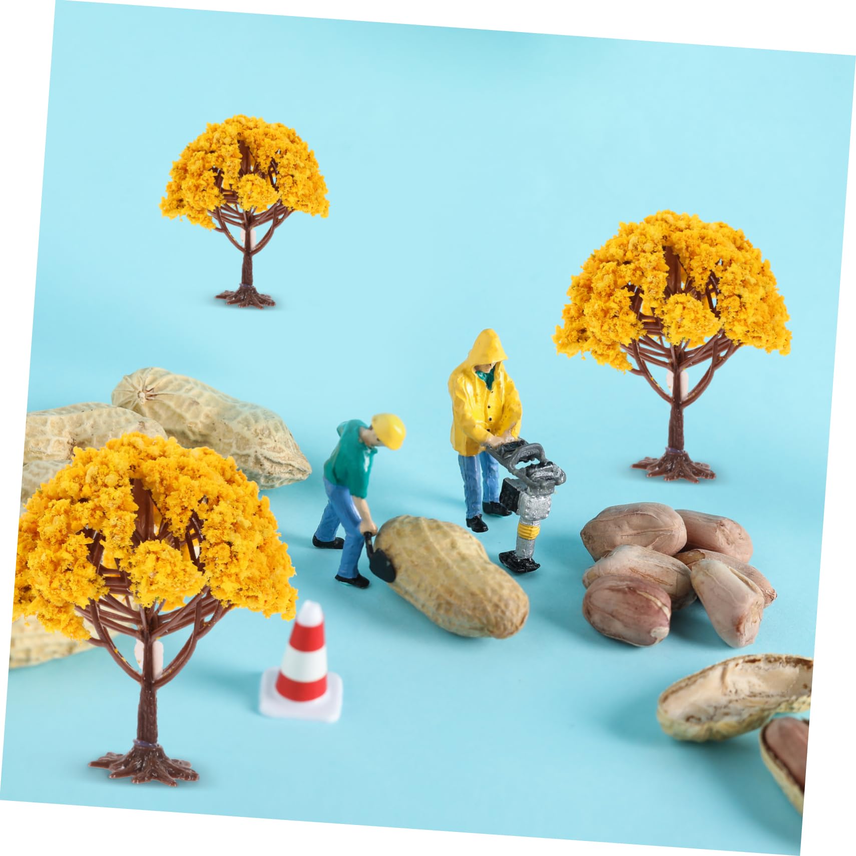 POPETPOP 30 Piezas Microdecoración Paisajística Terreno Planta Arbol Paisaje Árbol Modelo Árboles Modelo Árboles para Maquetas Trenes Sa60 Árbol Pequeño Esponja Decoración del Árbol