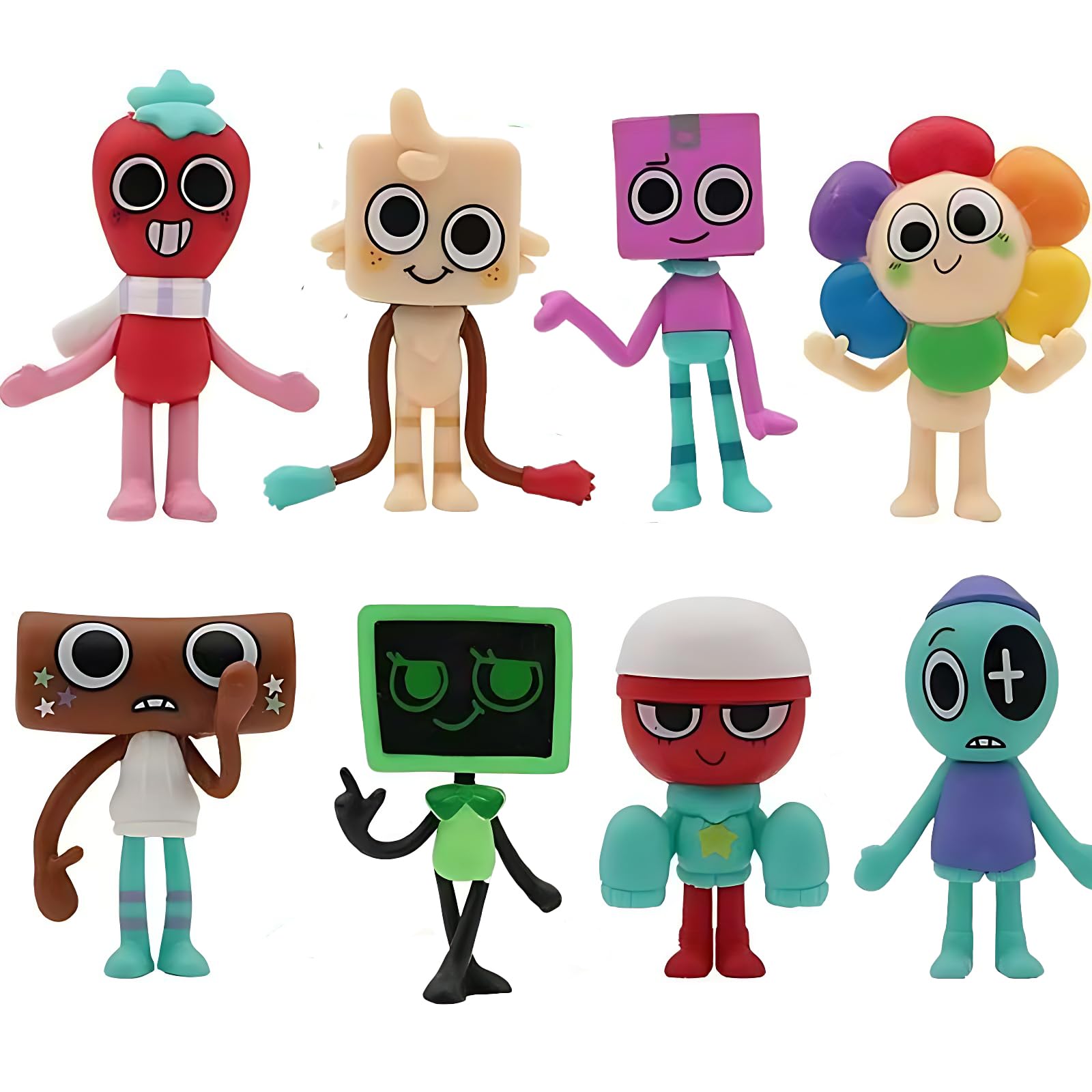 8Pcs Dandy Game Figures, Game Action Figure, Game Figurines Mini Character Sets Suitable For Model Character Decoration Series Cake Topper And Game Enthusiasts