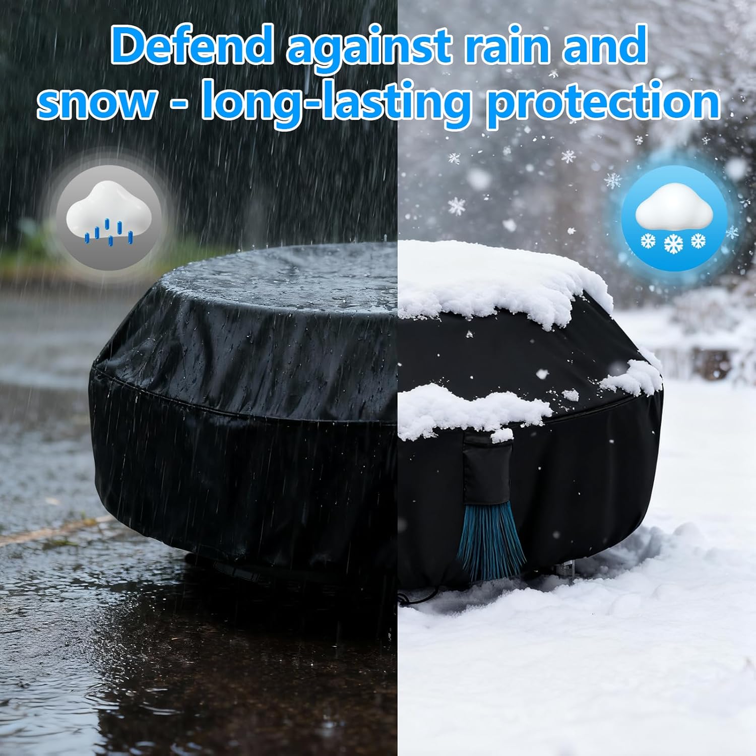 Octagon Picnic Table Cover, 90 In Patio Picnic Table Cover Waterproof Outdoor Fits 8-Sided Tables, 90.5"D x25"H