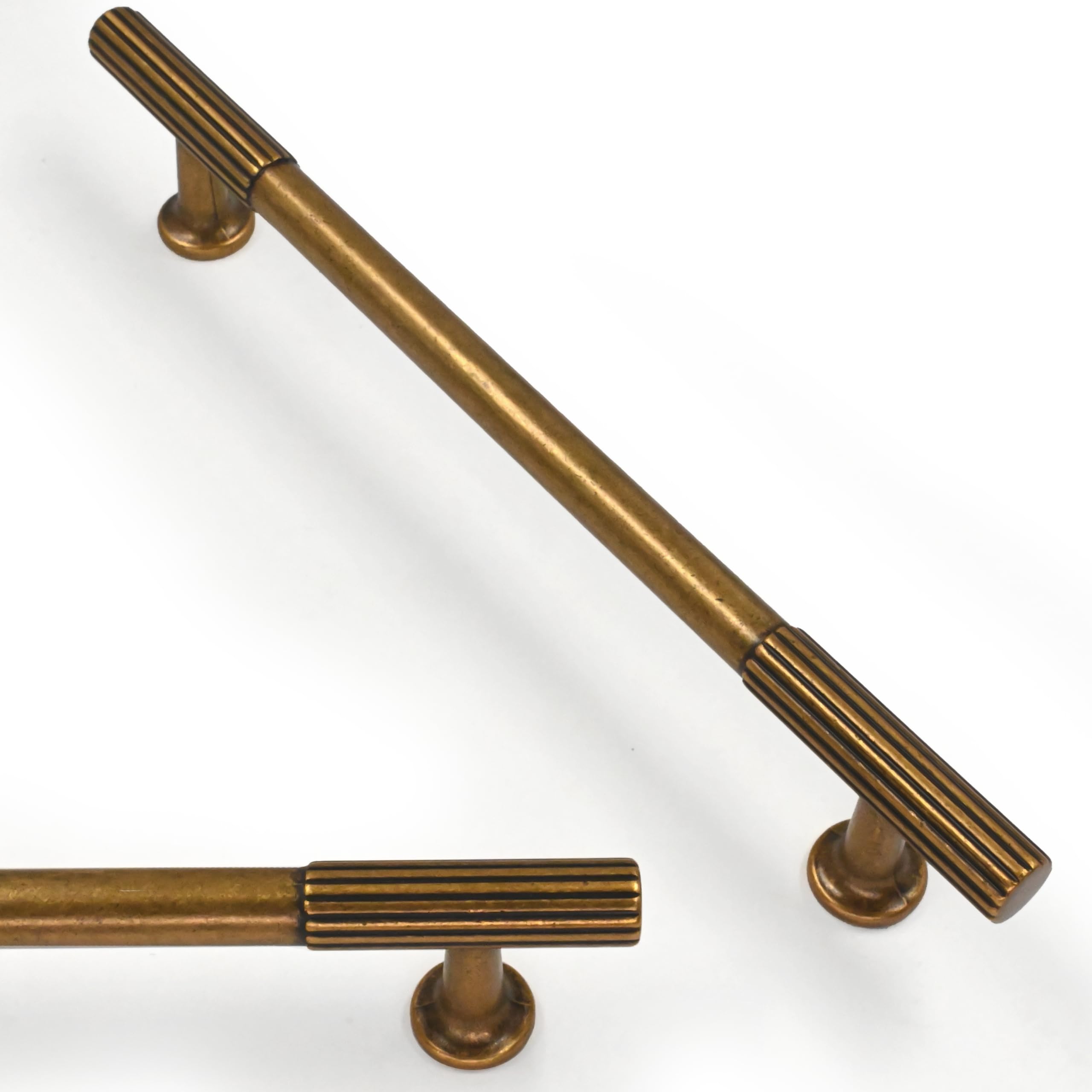 Asimerdeco 10 Pack Antique Brass Cabinet Pulls 6.3 Inch(160mm) Kitchen Cupboard Handles Solid Zinc Alloy Cabinet Hardware Drawer Pulls