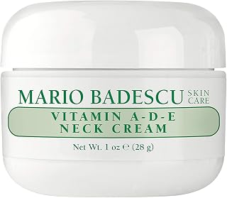 Mario Badescu Vitamin A-D-E Neck Cream: Firms & Hydrates All Skin Types with Rice Bran Oil & Vitamins A-E, 1 oz