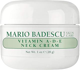 Mario Badescu Vitamin A-D-E Neck Cream for All Skin Types |Neck Cream that Firms and Hydrates |Formulated with Rice Bran Oil & Vitamin A and E|1 Ounce