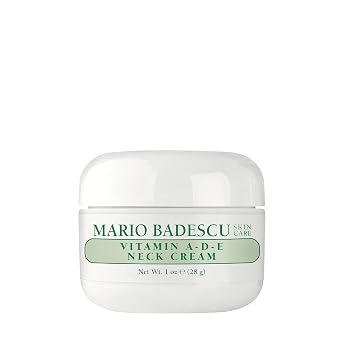 Mario Badescu Vitamin A-D-E Neck Cream for All Skin Types |Neck Cream that Firms and Hydrates |Formulated with Rice Bran Oil & Vitamin A and E|1 Ounce