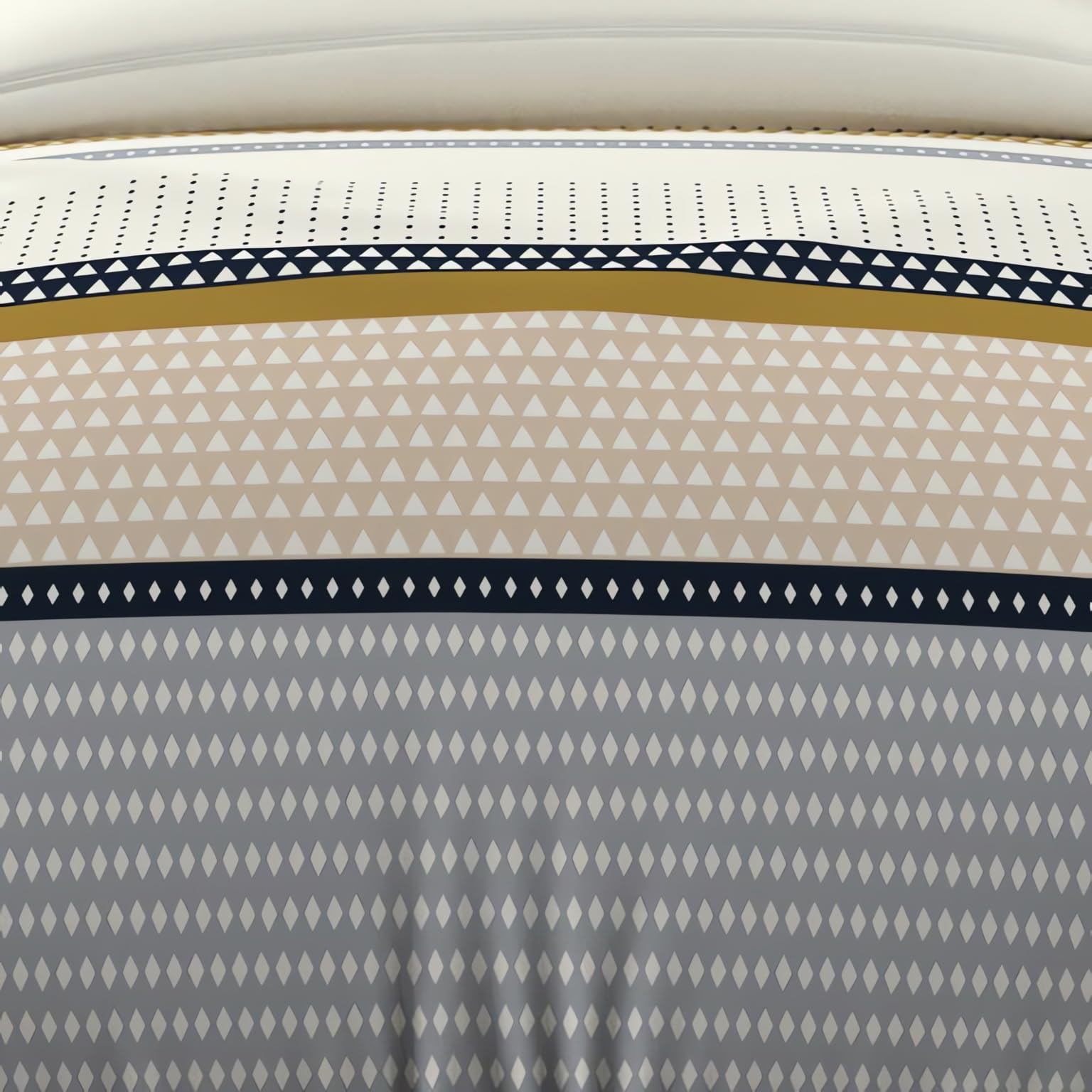 Soleil d'ocre, Thales Duvet Cover Set Cotton 57 Thread Count 140 x 200 cm Mustard, Yellow - Image 3