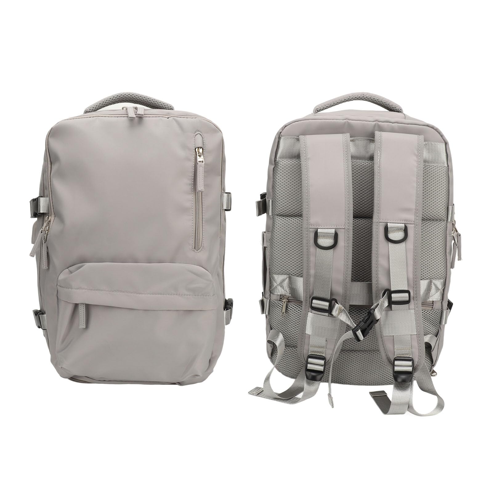 Zaino da Viaggio da Donna, Zaino Leggero di Grande capacità, Borsa per Bagagli e Dispositivi Elettronici (Grigio)