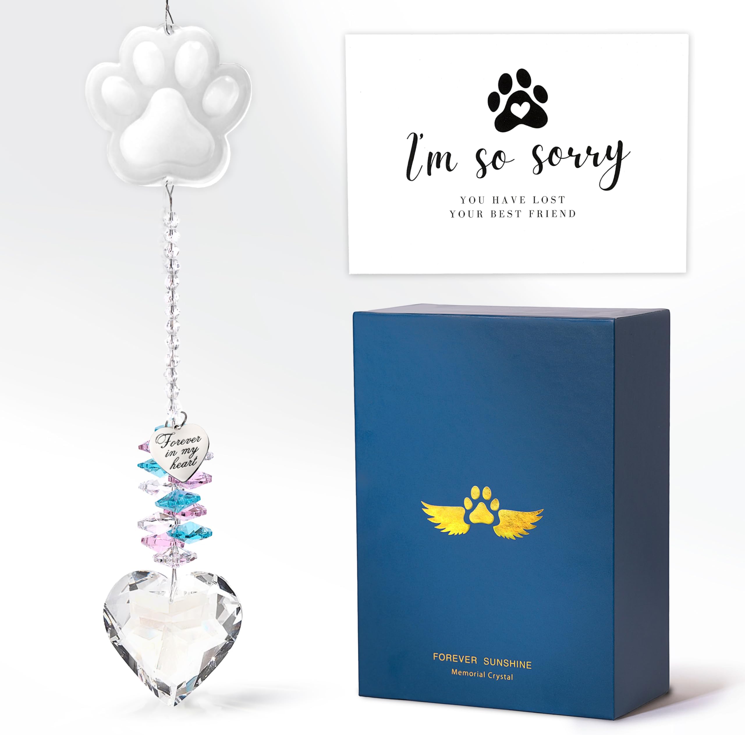 - Dog Memorial Gifts for Loss of Dog Pet Sympathy Gift Suncatcher, Dog Memorial Gifts, Loss of Pet Memorial Keepsake - Dog Bereavement Gift - Clear