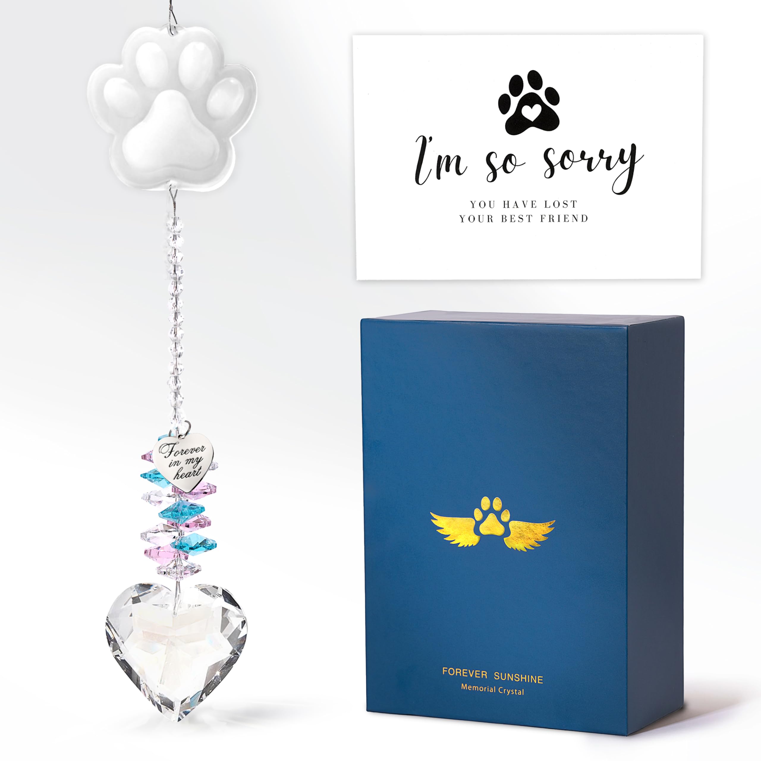 Pet Memorial Suncatcher, Dog Memorial Gifts, Pet Loss, Pet Sympathy, Thoughtful Dogs and Cats Remembrance, Bereavement Gifts