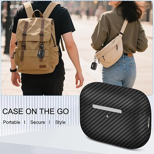 Miniatura 7 de memumi Funda para AirPods Pro 3 2025 de fibra de carbono, resistente y duradera, fibra de carbono de 0.020 in, funda delgada para AirPods Pro de 3ª