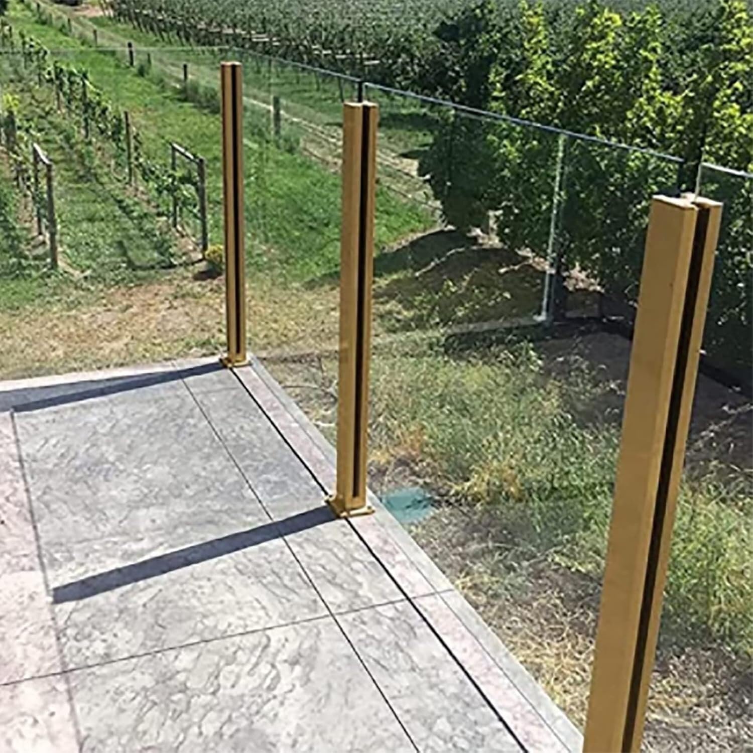 Poteau de clôture en verre 85cm et tube de garde-corps porteur