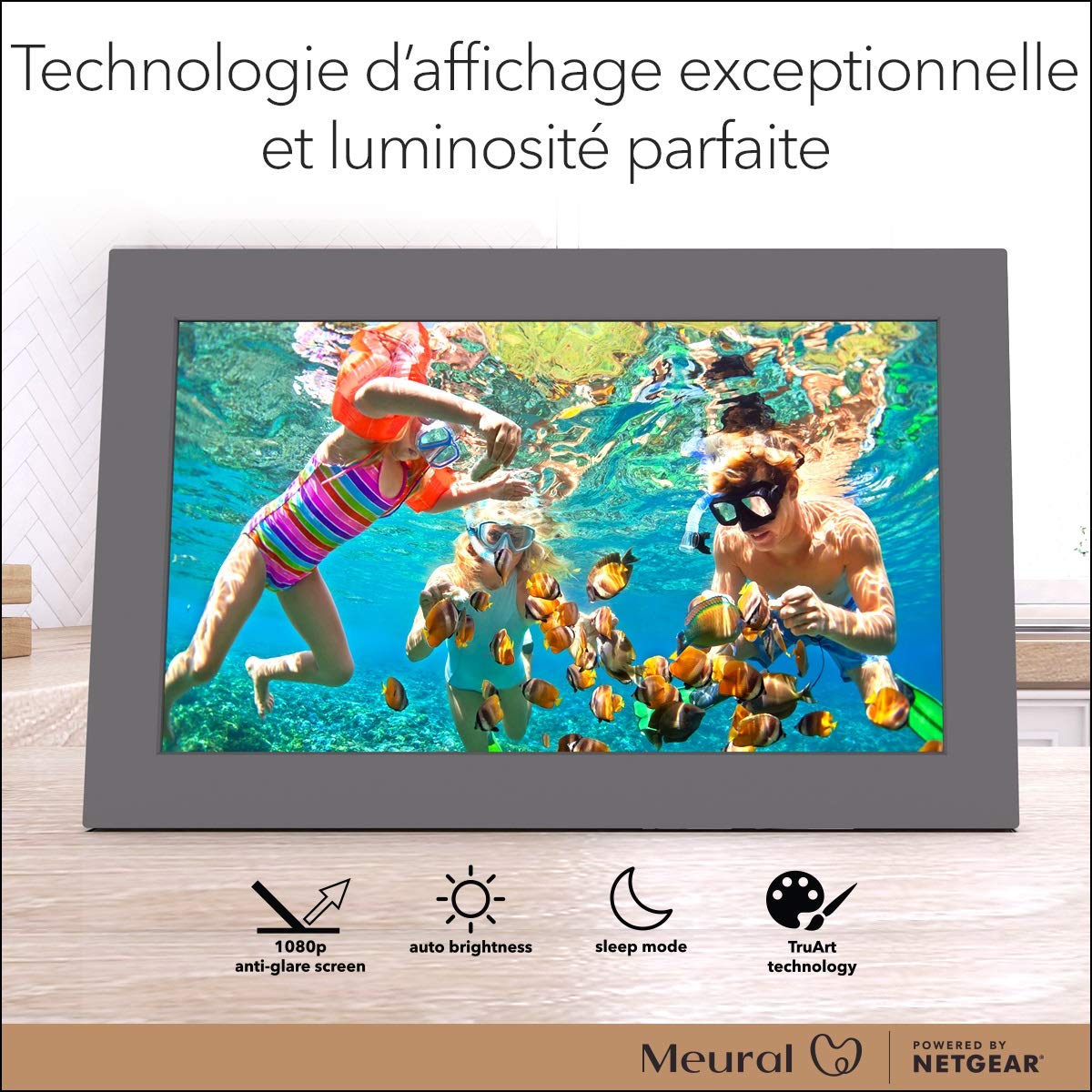 NETGEAR Cadre Photo numérique WiFi Intelligent Meural, 15.6