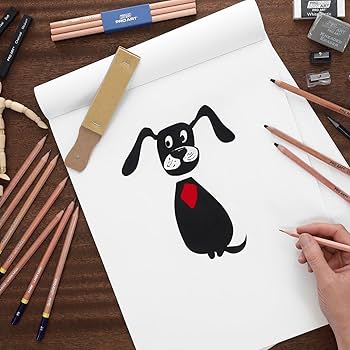 Amazon.com: PRO ART 3 Degree Pencil Set Charcoal & White 4pc Carded